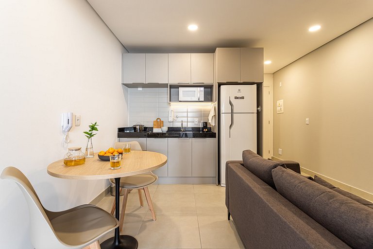 Apê 1 quarto Design e Praticidade no Coração de SP