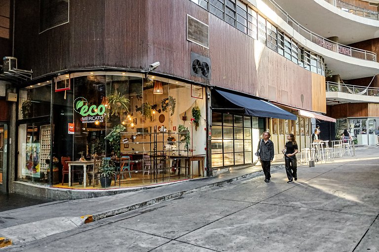 Apê 1 quarto Design e Praticidade no Coração de SP