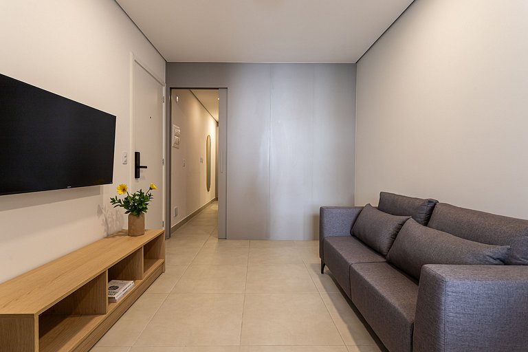 Apto completo de 1 quarto c varanda | República