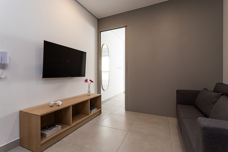 Apto 1 quarto em residencial funcional no Centro