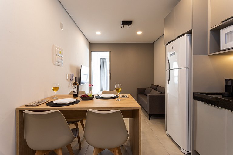 Apto 1 quarto em residencial funcional no Centro