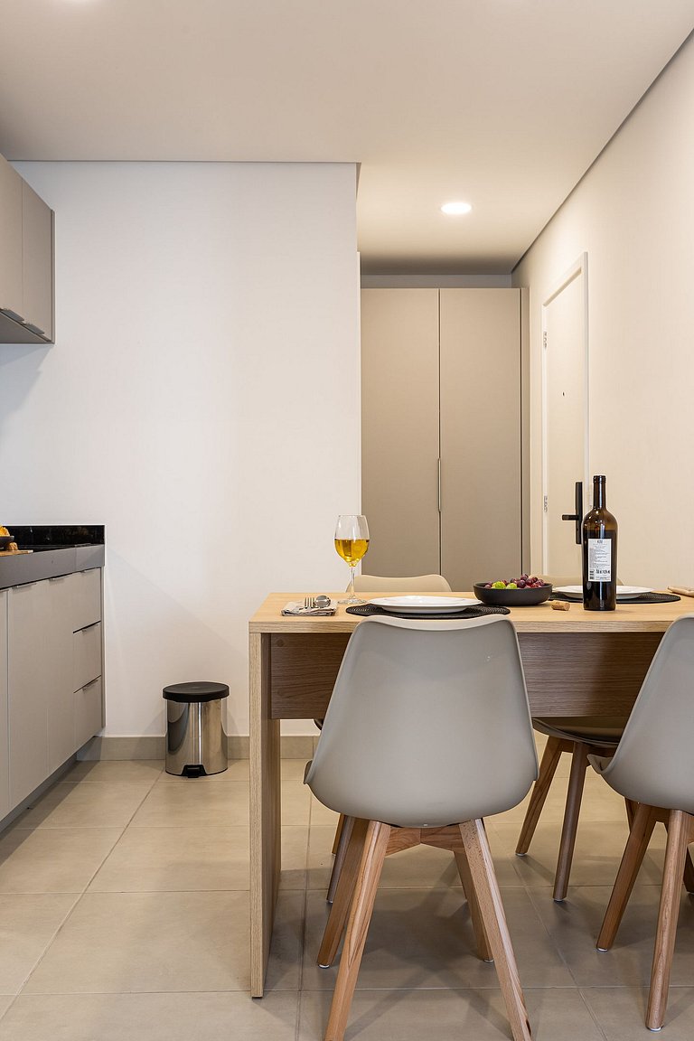 Apto 1 quarto em residencial funcional no Centro