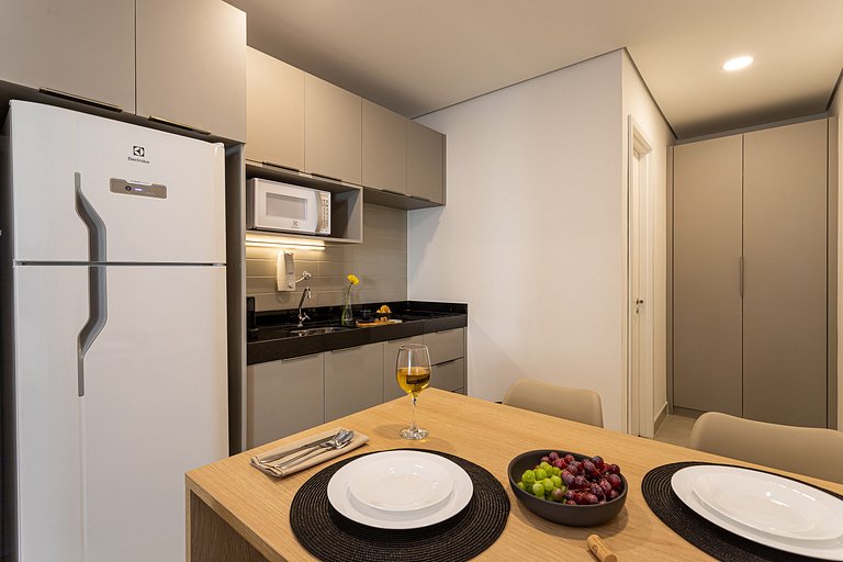 Apto 1 quarto em residencial funcional no Centro