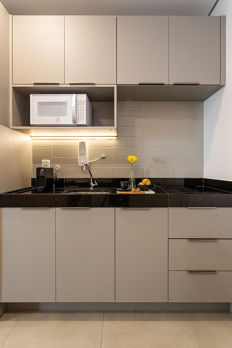Apto 1 quarto em residencial funcional no Centro