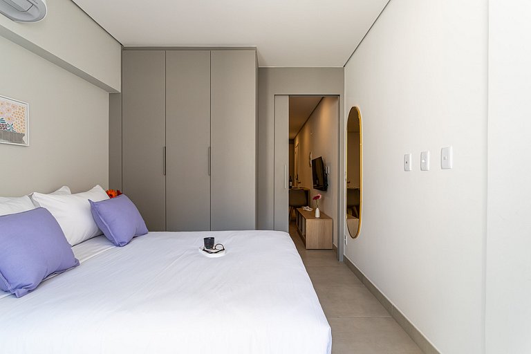 Apto 1 quarto em residencial funcional no Centro