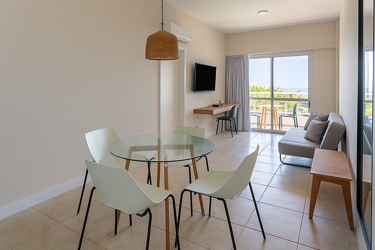 Apto 3 quartos c/ vista para o mar e churrasqueira