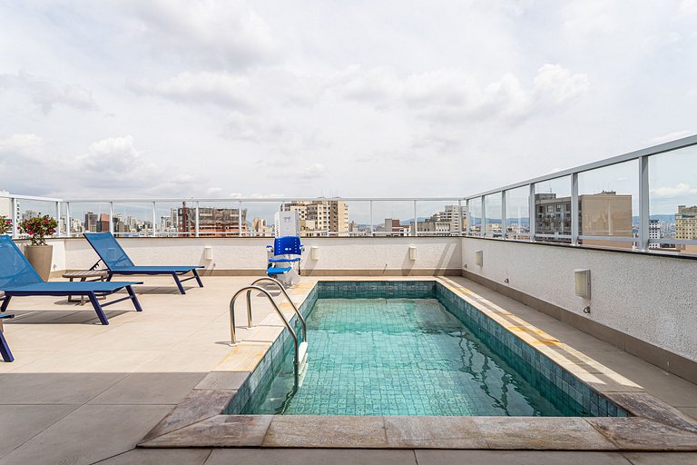 Apê 1 quarto Design e Praticidade no Coração de SP