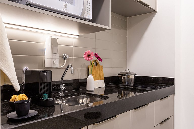 Apto 1 quarto em residencial funcional no Centro