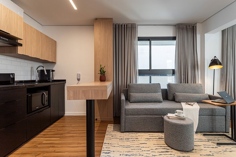Apê confortável 1 quarto | Jardins | Até 3 Pessoas