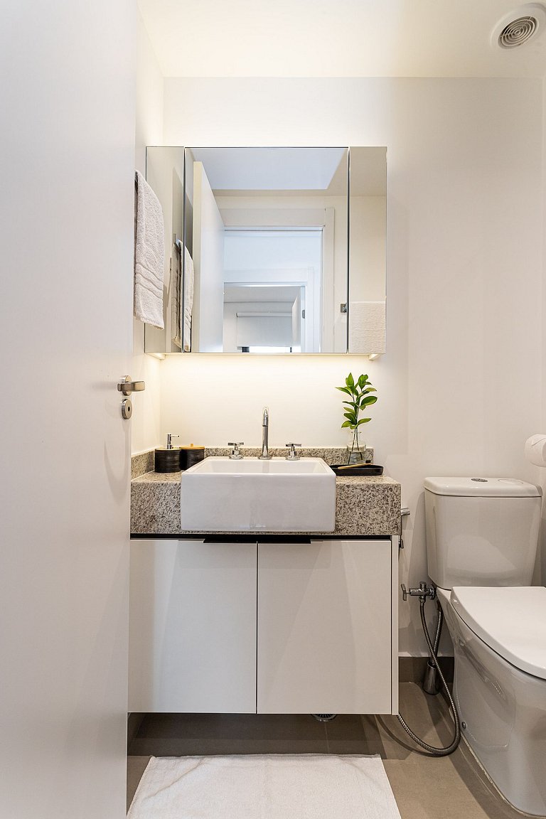 2 Quartos cama queen e varanda | Jd Paulista