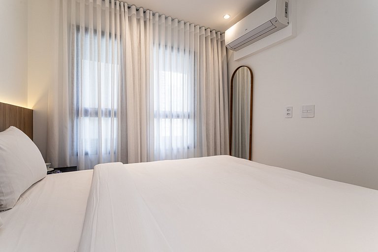 2 Quartos cama queen e varanda | Jd Paulista