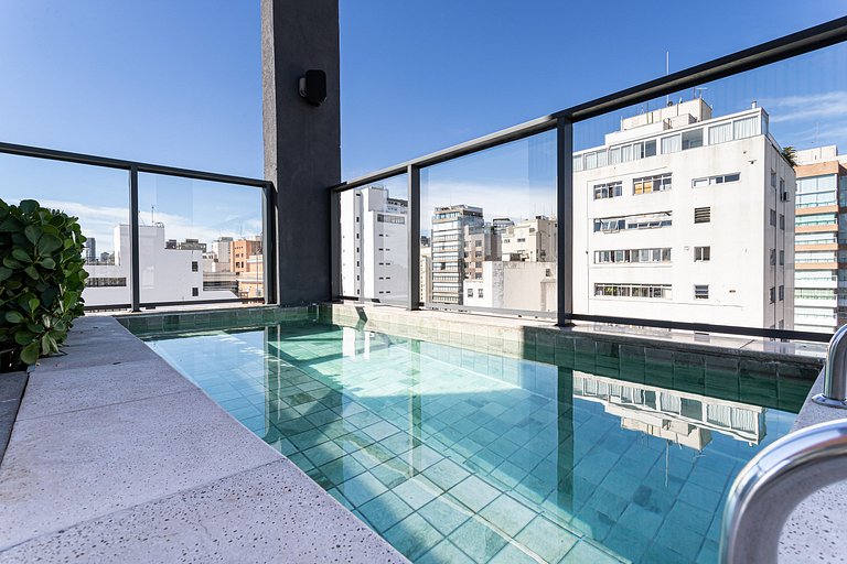 Apê amplo 1 quarto, c piscina nos Jardins