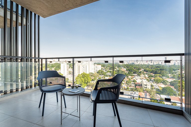 Estúdio prédio c piscina e café | Pinheiros