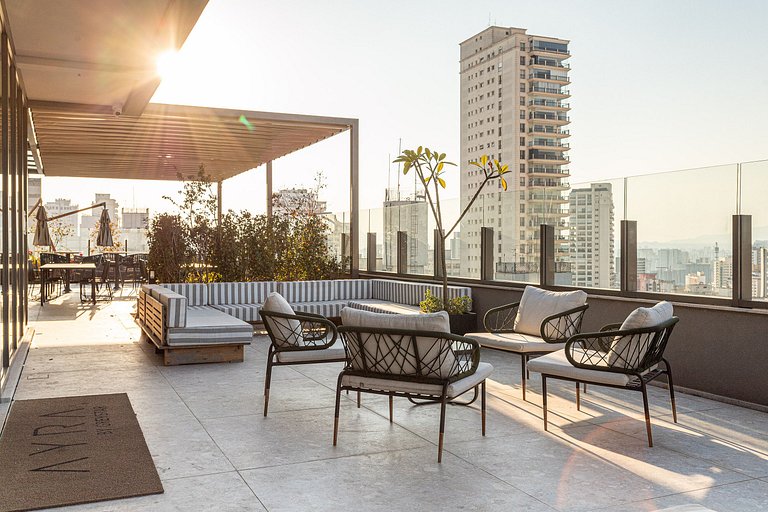 Apartamentos mobiliados com excelente vista e localização |