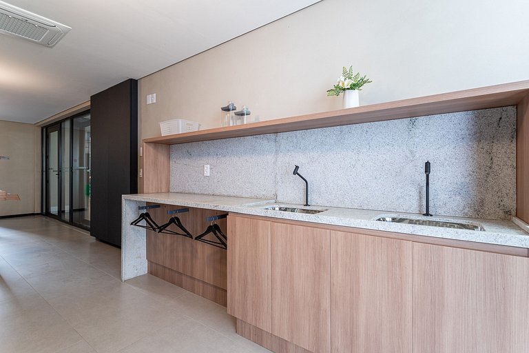 Estúdio sofisticado cama queen | Jardim Paulista