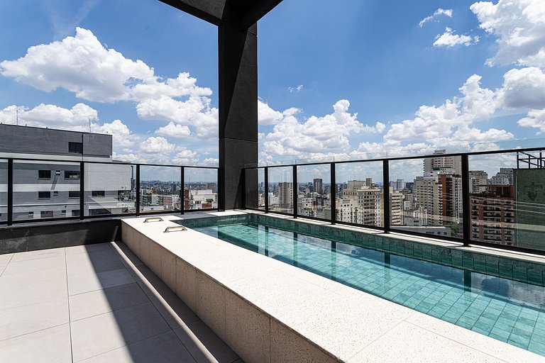 Studio em prédio c piscina próx Av Paulista
