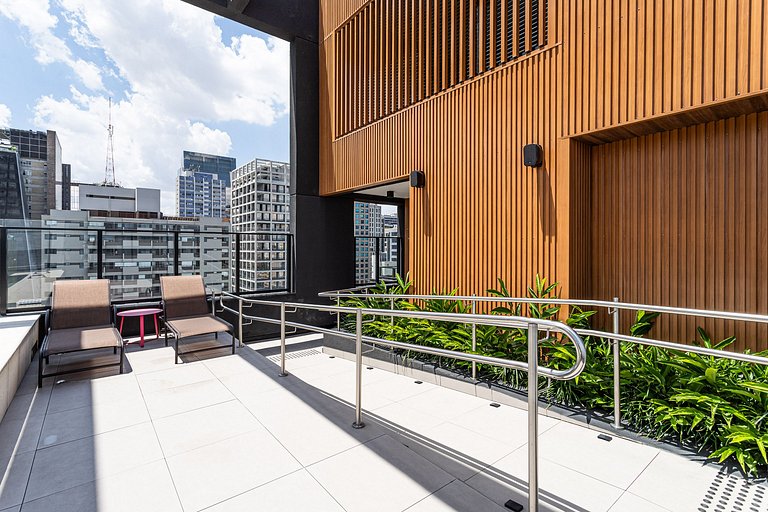 2 Quartos cama queen e varanda | Jd Paulista