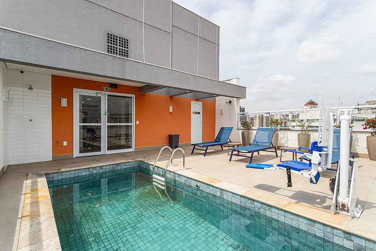 Apto 1 quarto em residencial funcional no Centro