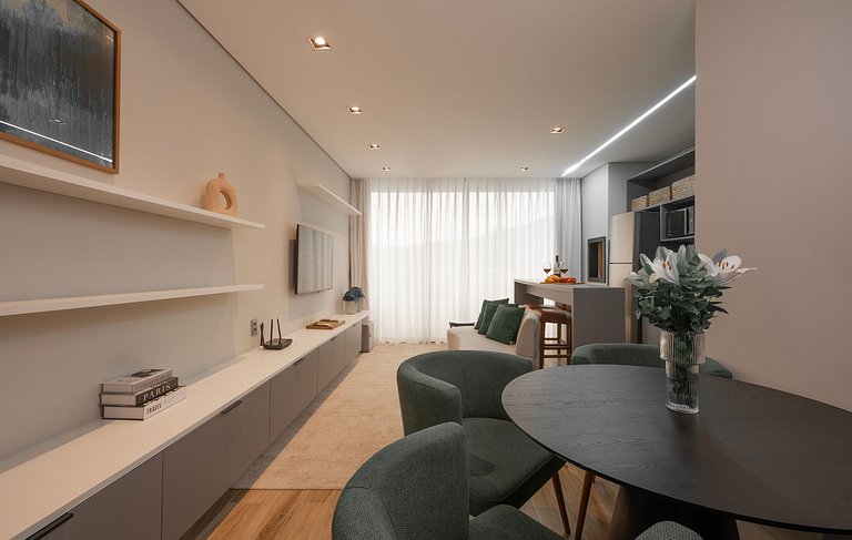 Apto luxuoso de 2 quartos | Balneário Shopping