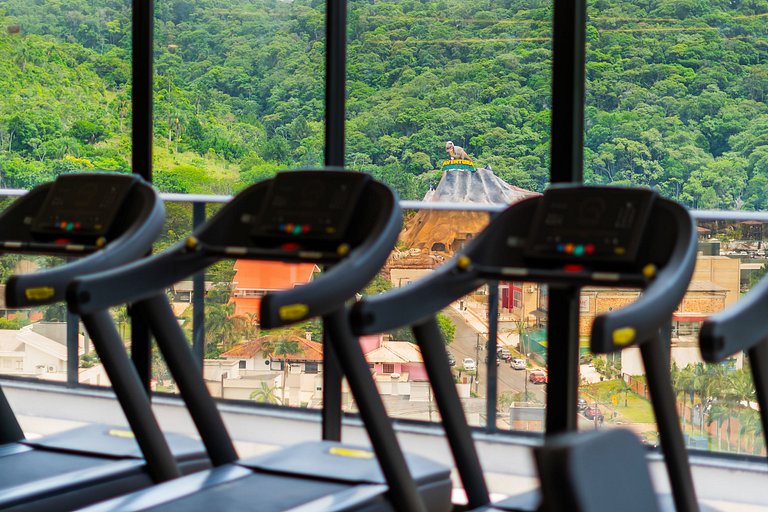 Luxo | 2 quartos, conectado ao Balneário Shopping