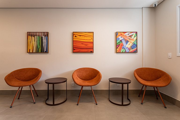 Apê 1 quarto Design e Praticidade no Coração de SP