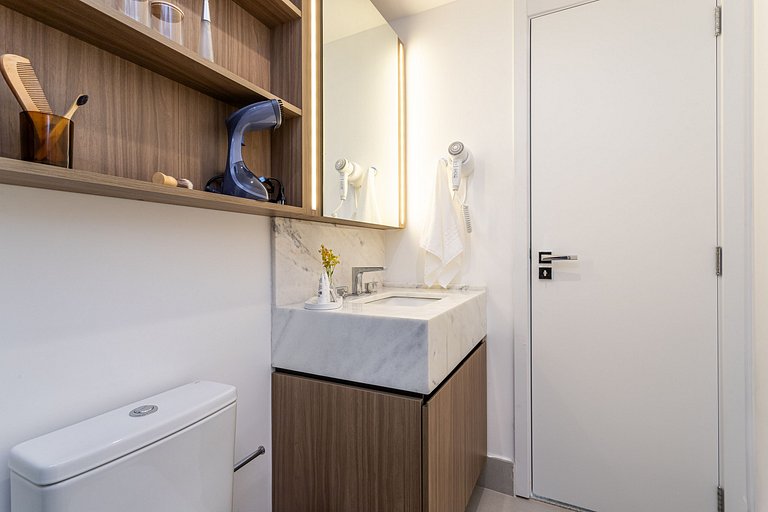 Apê premium e conveniência no coração de Moema