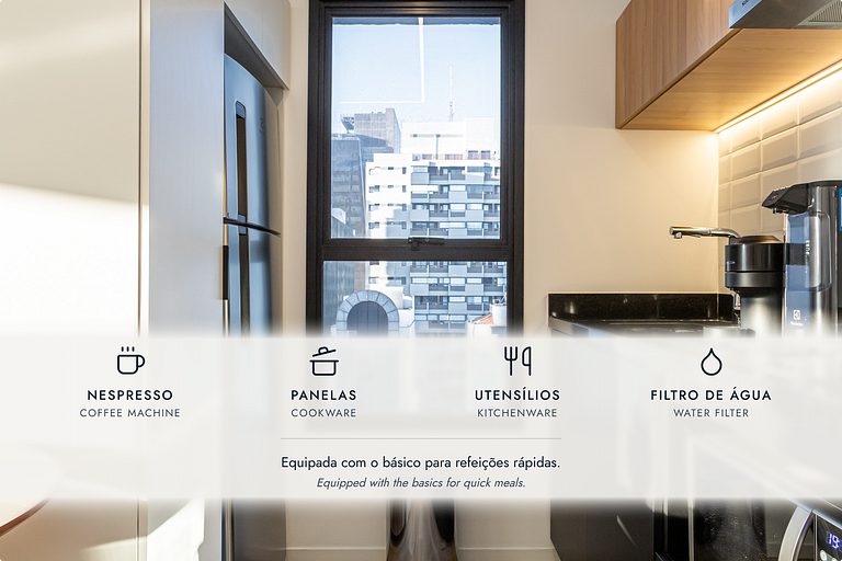 Apê requintado c varanda café da manhã|Jd Paulista