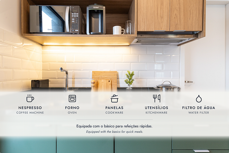 Apto c 1 dorm, varanda, Café Próx à Av Paulista